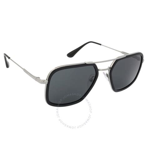 Prada Dark Grey Pilot Men's Sunglasses PR 57XS 